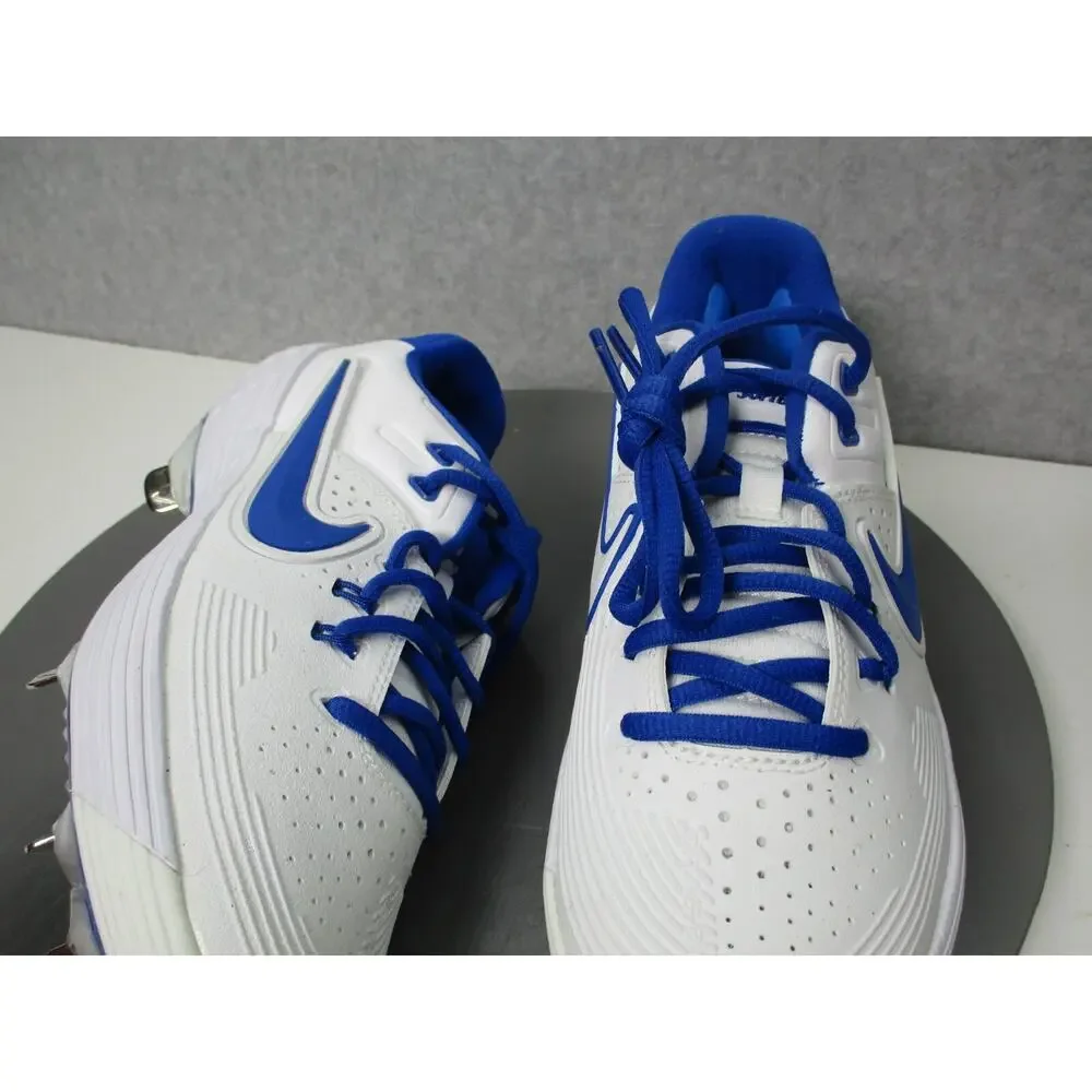 Nike Hyperdiamond 3 Elite Metal Softball Cleats Womens Sz 7 White Blue